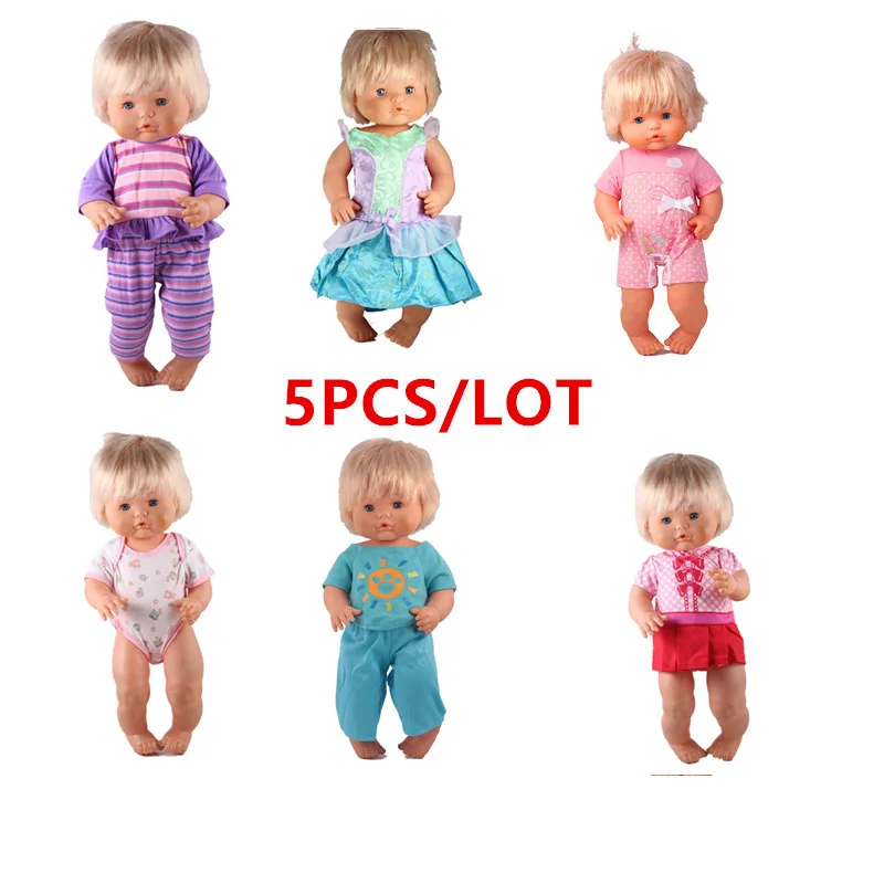 41 см Nenuco кукольная одежда Nenuco Ropa y su Hermanita DIY наряды красное платье одежда для сна для 16 дюймов My Little Nenuco кукла - Цвет: 5PCS style 3