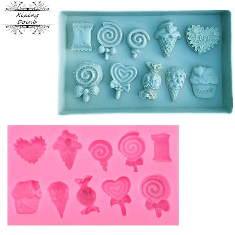 

Силиконовая форма в форме леденца-мороженого, приспособление для шоколада, смолы, глины, кухонные принадлежности для выпечки