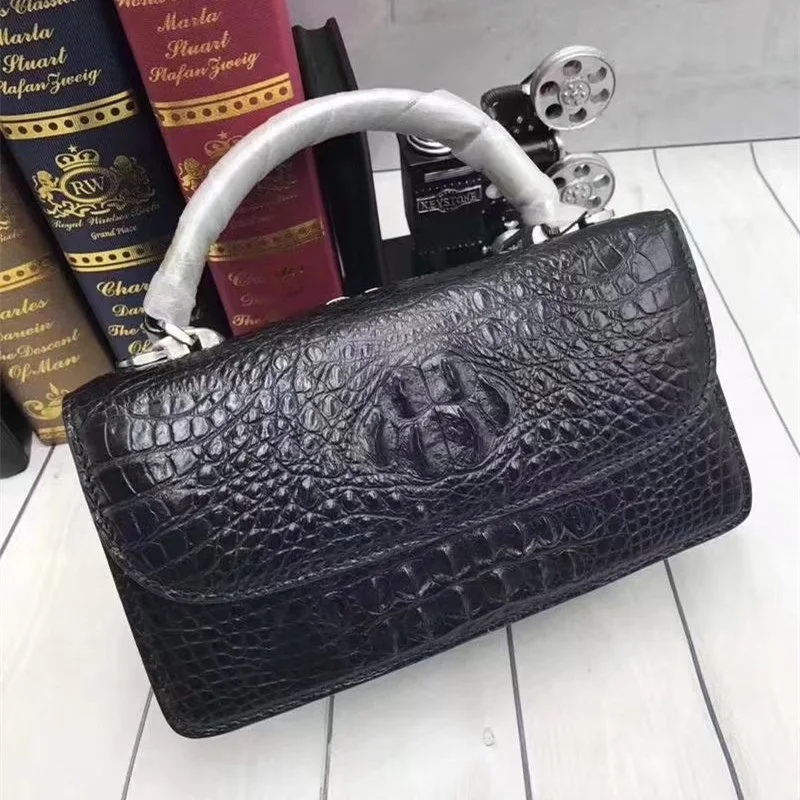 Женский кошелек конверт из натуральной крокодиловой кожи маленькая сумочка