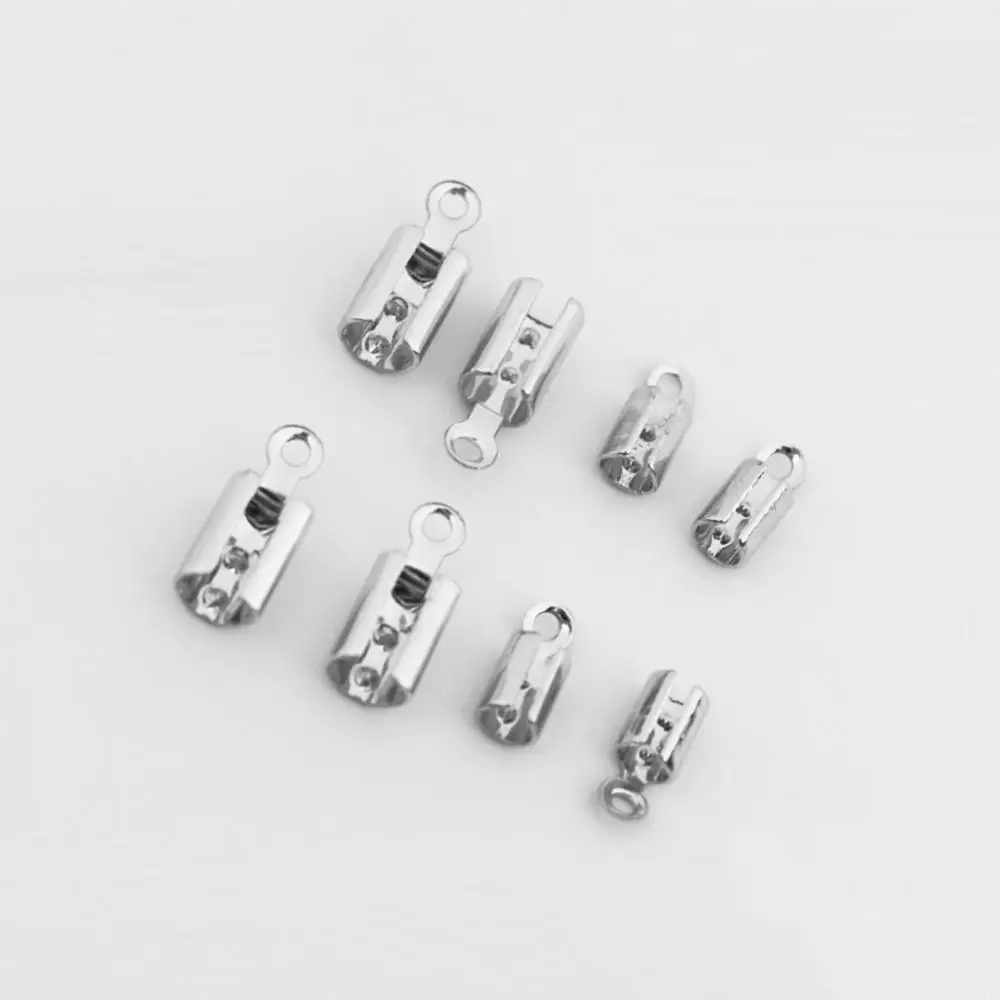 Круглый обжимной шнур Fostfo 50 шт. зажимы для кожаного шнура аксессуары ювелирных