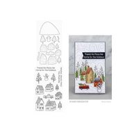 winter house snow metal cutting dies stamps for scrapbook diary decoration embossing template diy greeting card handmade arrival