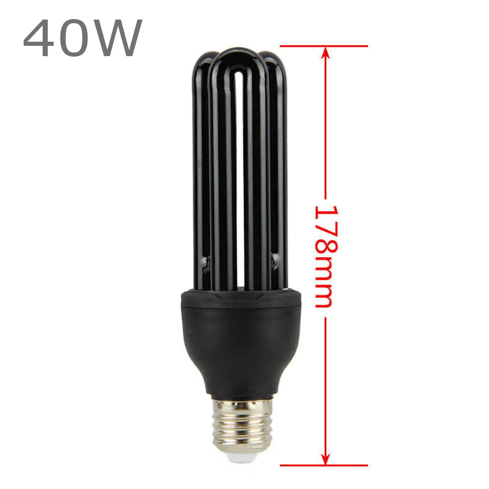 Горячая 220V E27 40W UV светильник лампы УФ ультрафиолетовые люминесцентные CFL