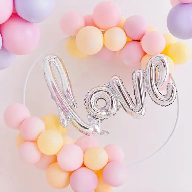 Красные синие розовые вечерние воздушные шары с надписью Love фольга девичник