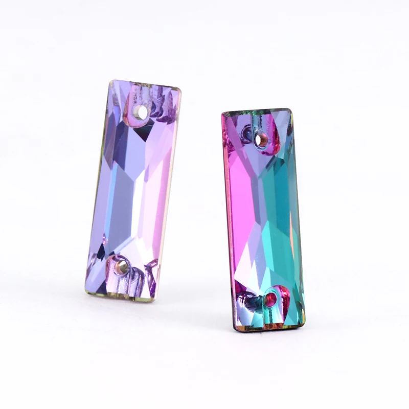 

Rectangle Glitter Sew on Rhinestones k9 Glass Crystal Sewed Stones for Craft Sewing Clothes Decoration Diy Rhinestone Applique