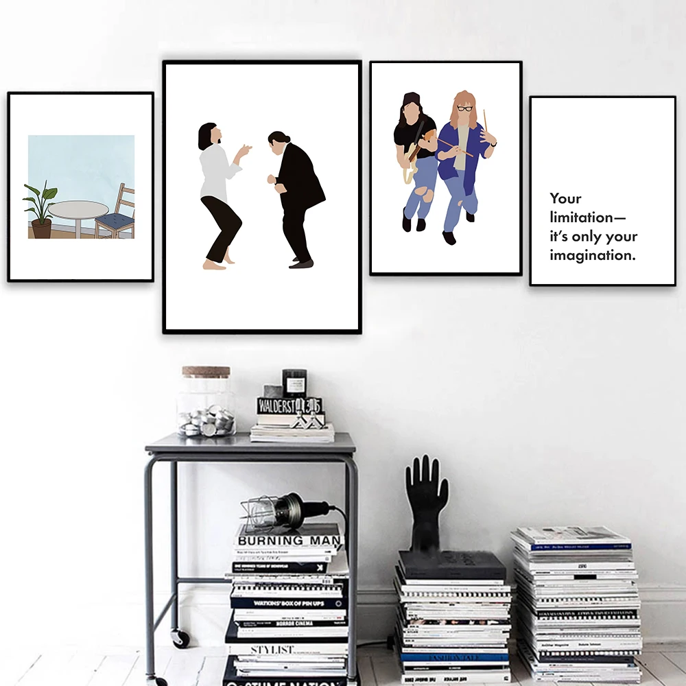 

Abstract Figure Picture Home Decor Nordic Canvas Painting Wall Art Dance Inspirational quotes Modern Posters and Prints Bedroom