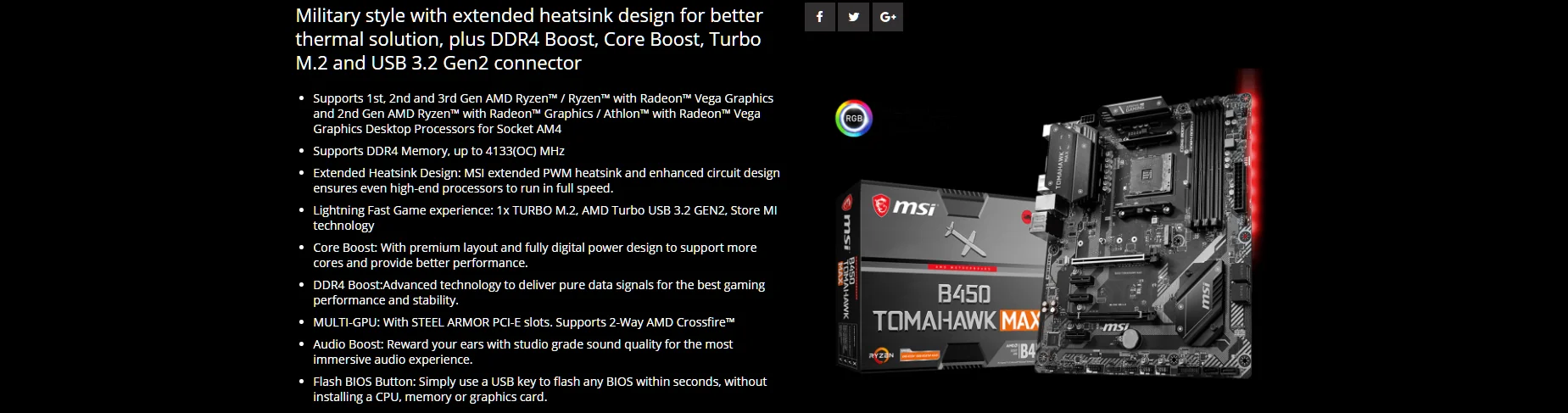 Материнская плата MSI b450 tomahawk max amd ryzen 3rd cpu am4 gaming M.2 USB 3,1 4xDDR4 Crossfire ATX b450 новая материнская плата 2011