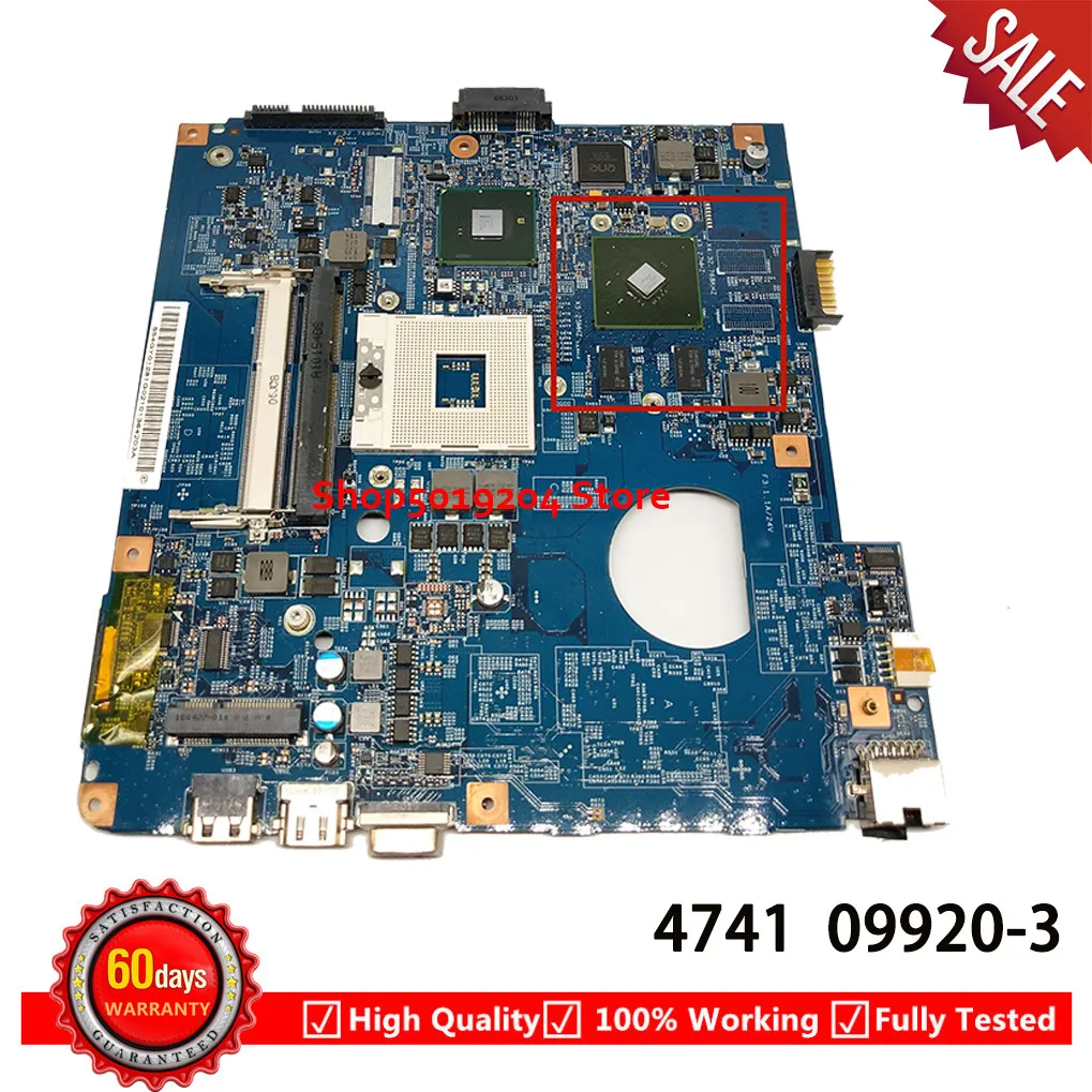 Материнская плата для ноутбуков ACER материнская 09920 4741g 4741 3 48.4GY02.031