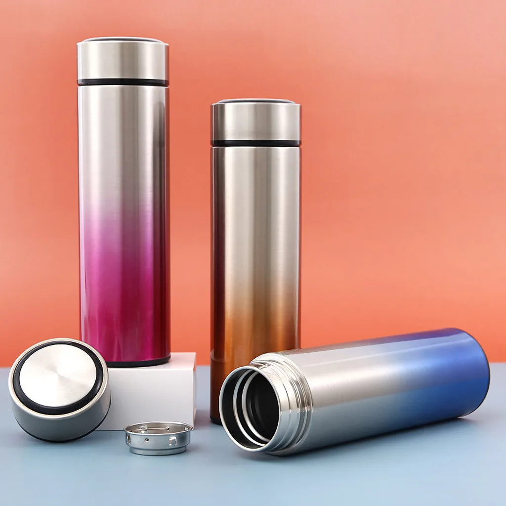 500 мл постепенная Вакуумная бутылка для воды из нержавеющей стали фляга большой