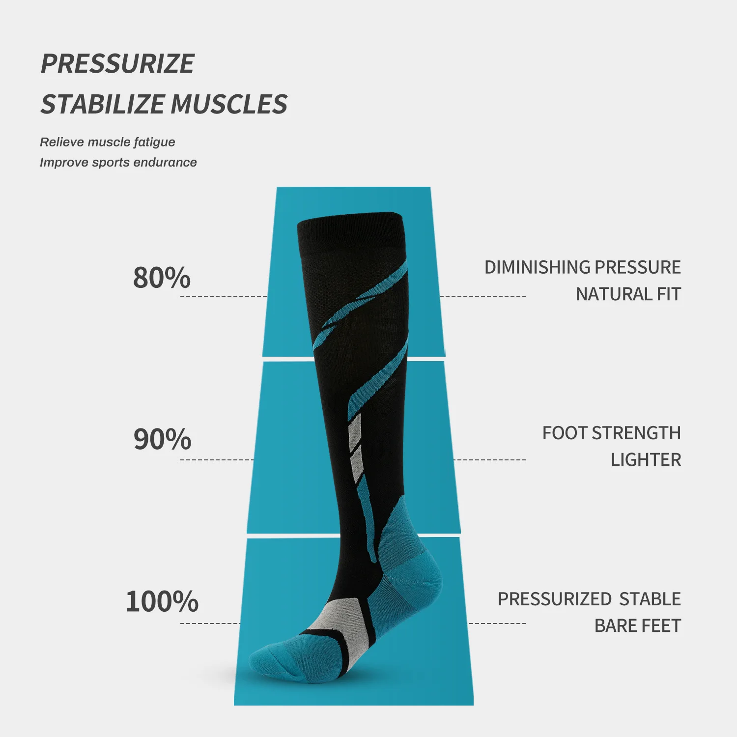 Unisex Compression Socks Nylon Medical Nursing Men Women Stockingss Outdoor Cycling Fast-drying Breathable Adult Sports | Спорт и