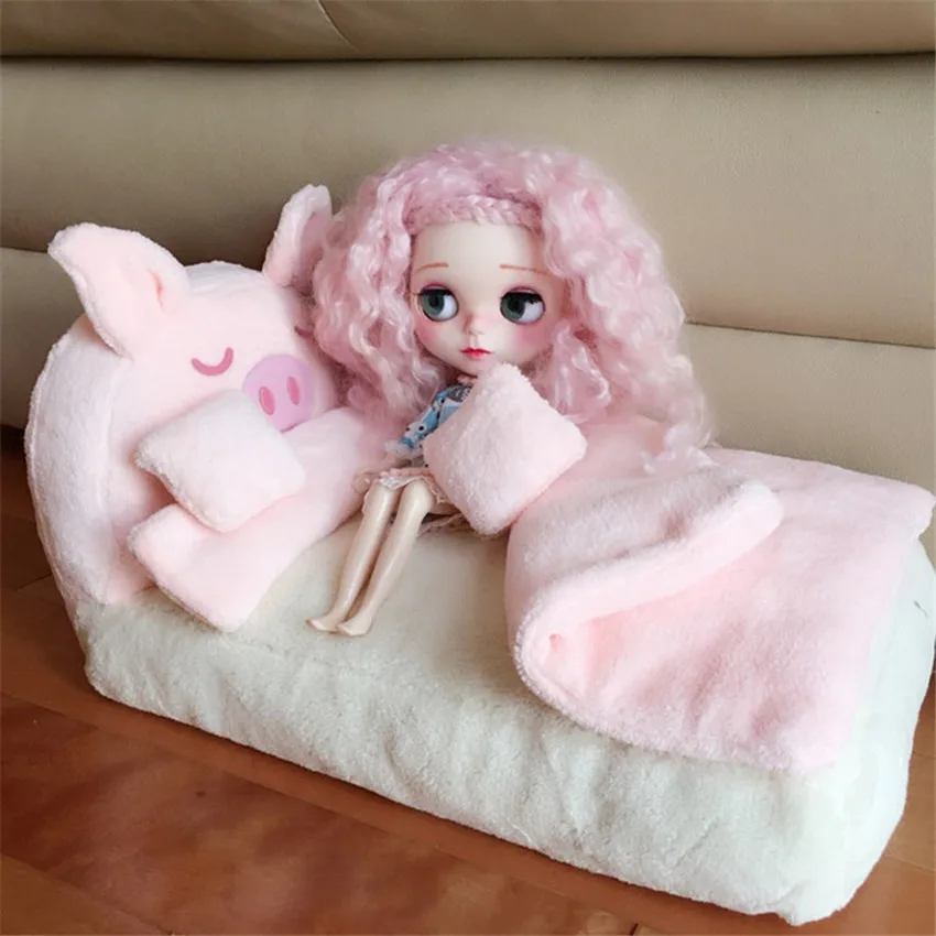 Blyth куклы аксессуары кровать диван и подушки мебель для 1/6 Куклы Детские