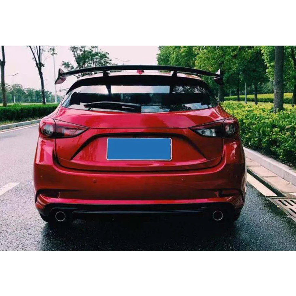 Карбоновое волокно/FRP задний спойлер на крышу для Mazda 3 Axela Hatchback 2014 2019|Спойлеры и