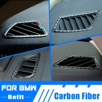 carbon fiber interior air outlet styling cover stickers for bmw 1 3 series gt f30 f34 e90 e92 e93 e84 x1 x5 x6 e70 e71