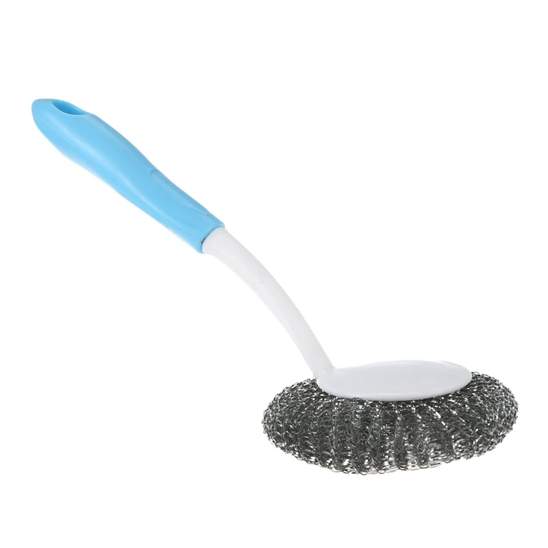 PP ручка стальной проволоки очиститель шарика чистящая щетка синий и