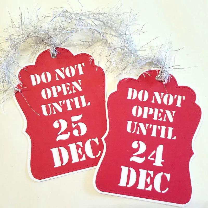 Удивительное создание Вырубные штампы 3 шт рождественские бирки Скрапбукинг