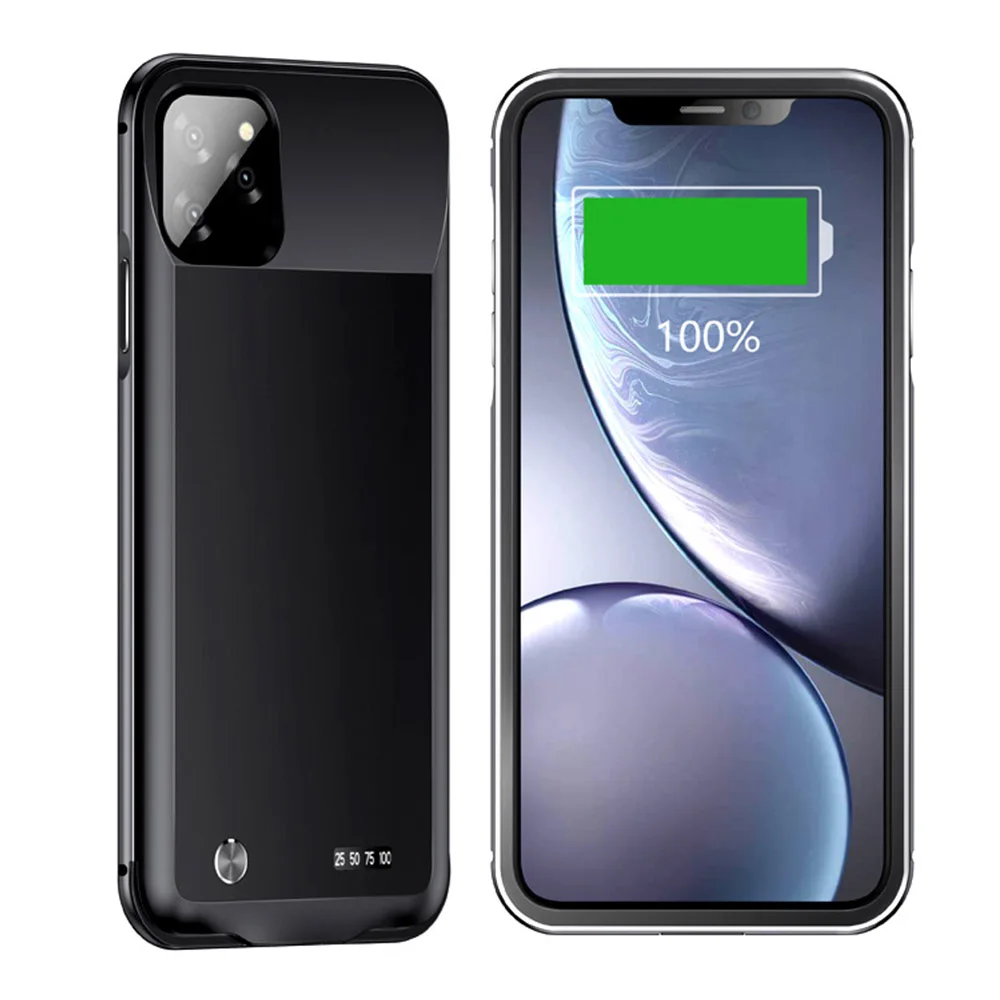 5000 мАч металлический корпус аудиовыход для iphone 11 Pro Max зарядное устройство чехол