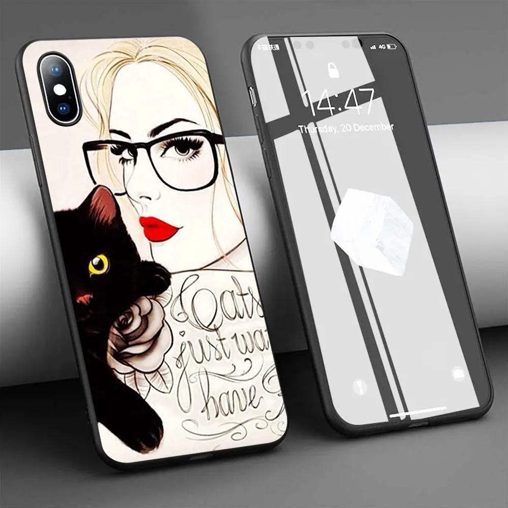 Красивый мягкий силиконовый чехол Coque для телефона iPhone 11 Pro Max X 5S 6 6S XR XS 7 8 Plus