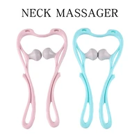neck massage tool pressure relieve hand roller massage neck shoulder dual trigger point self massager