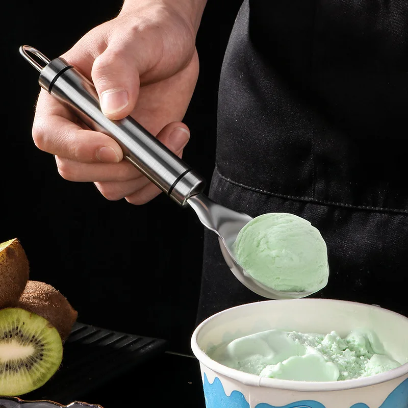 

Creative Ice Cream Dig Ball Scoop 304 Stainless Steel DIY Melon Watermelon Baller Spoon Non-Stick Fruit Tools Kitchen Accessorie