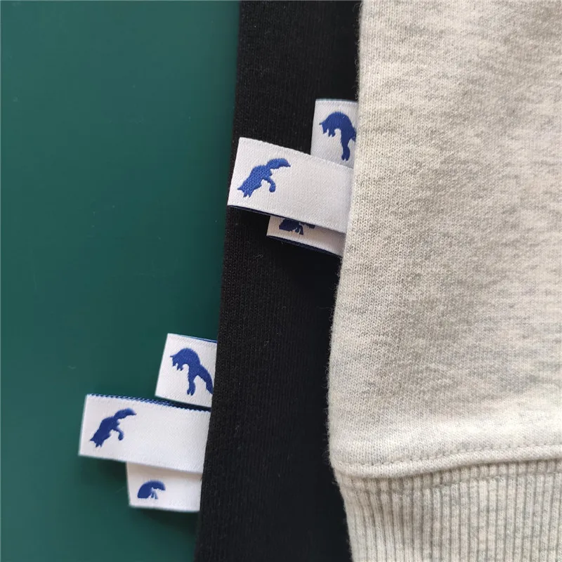 

Adererror FOX Maison Kitsune Crewneck Men Women 1:1 Best quality Patch badge MAISON KITSUNE Ader Error Sweatshirts Hoodie