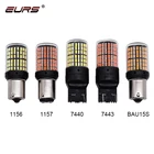 10 шт. T20 7440 W21W светодиодный светильник 3014 144smd светодиодный Canbus без ошибок 1157 1156 BA15S P21W BAU15S PY21W стоп-сигнал, красный светильник