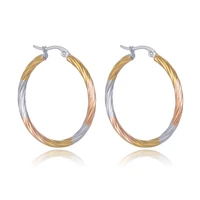 hot sale trendy statement gold copper hoop earrings for women round gold luxury jewelry accessories for wedding anniversary gift
