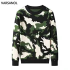 Varsanol Camouflage Winter Sweater Men Clothes Cotton Black Sweater Full Pattern Pullovers Casual O Neck Clothing New 2020