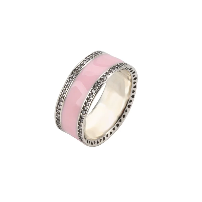 

2020 New Valentine's Day S925 Sterling Silver Ring Heart Ring Women Crystal Finger Ring For Women Party Jewelry