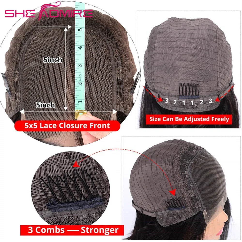 Парик с прозрачной застежкой на сетке парики из человеческих волос глубокой