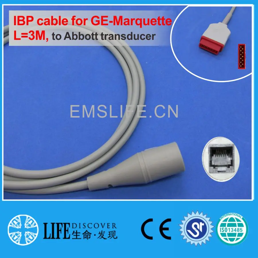 

GE dash marquette IBP cable for Abbott disposable pressure transducer