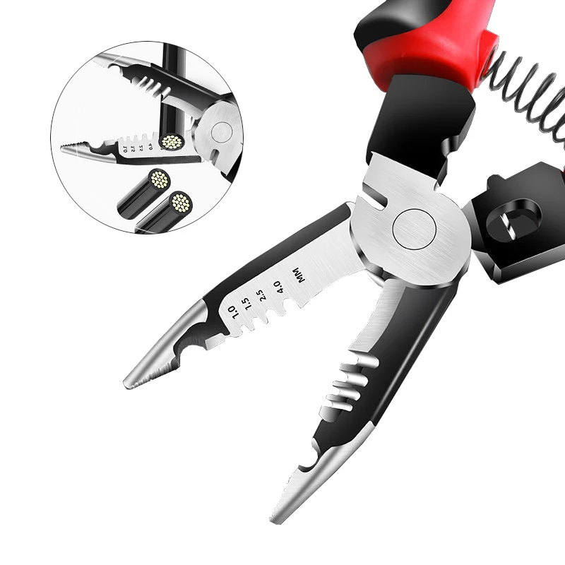 

Multifunctional Wire Stripper Needle Nose Pliers Crimping Pliers Electrician's Pliers Cable Cutter Terminal Crimping Hand Tools