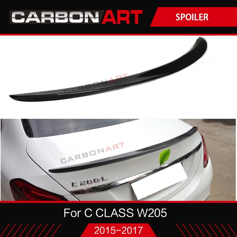 W205 задний спойлер из углеродного волокна для багажника автомобиля крыло губы
