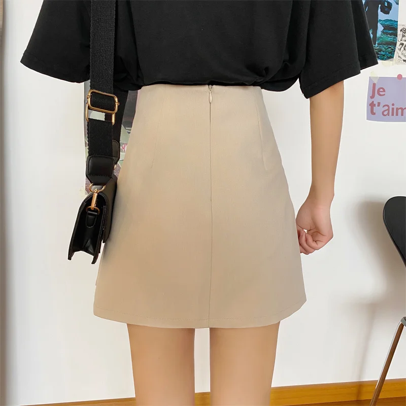 Gaganight Korean Women Empire Pleated A-line Skirts Spring Summer New Solid Sashes Mini Jupe Students Chic Faldas Mujer 2021 | Женская