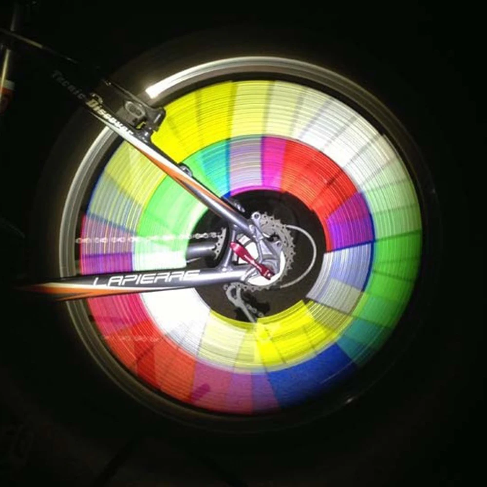 Отражающие наклейки на спицы велосипеда 12 шт./компл. предупреждающая трубка обод