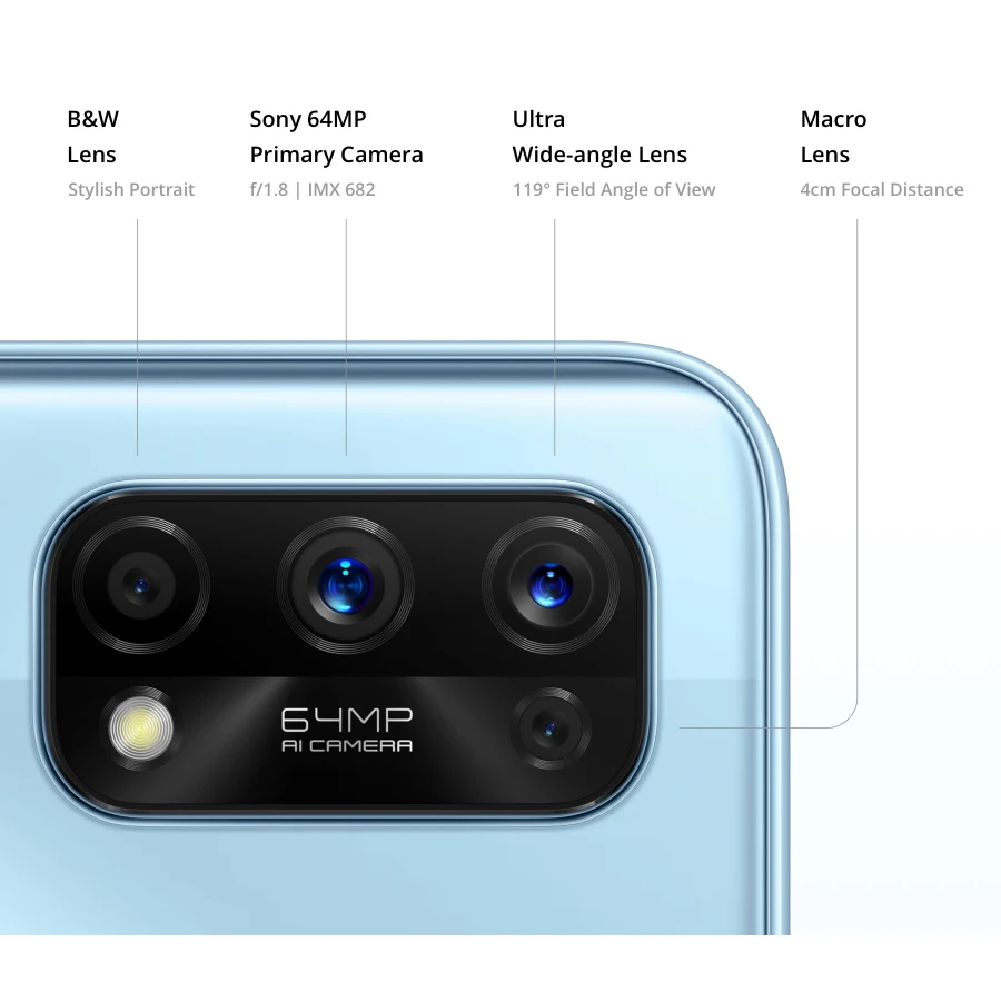 Смартфон realme 7 Pro RMX2170 экран 6 4 дюйма FHD + 8 Гб 128 ГБ 65 Вт Поддержка NFC 10 в/6 5 А 64 мп