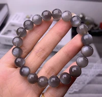 natural black sunstone moonstone gemstone bracelet crystal women black moonstone 7mm 8mm 9mm 10mm clear round beads aaaaa