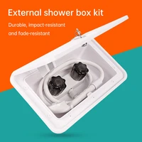 rv modification accessories external shower box kit pull out shower hot and cold switch camper outside outdoor shower head