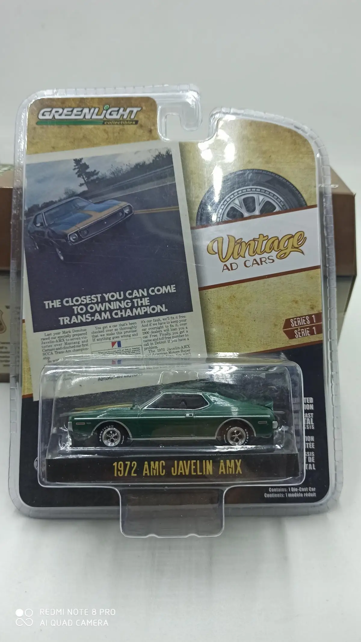 GreenLight 1:64 1900 AMC Javelin AMX винтажная модель автомобиля из сплава металлические игрушки