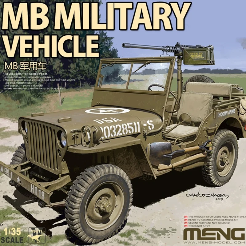 

MENG VS-011 1/35 MB Military Vehicle Comes With Machine Gun U.S Assembly Car Building Model Kit Hobby JEEP Toy Model Kits