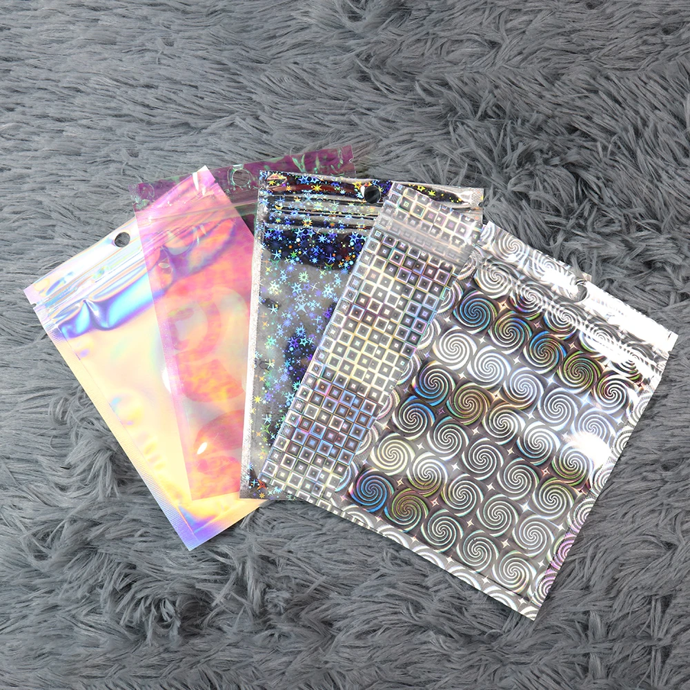 200 шт. Оптовая продажа Детское нижнее белье Лазерная упаковочная сумки Ресницы