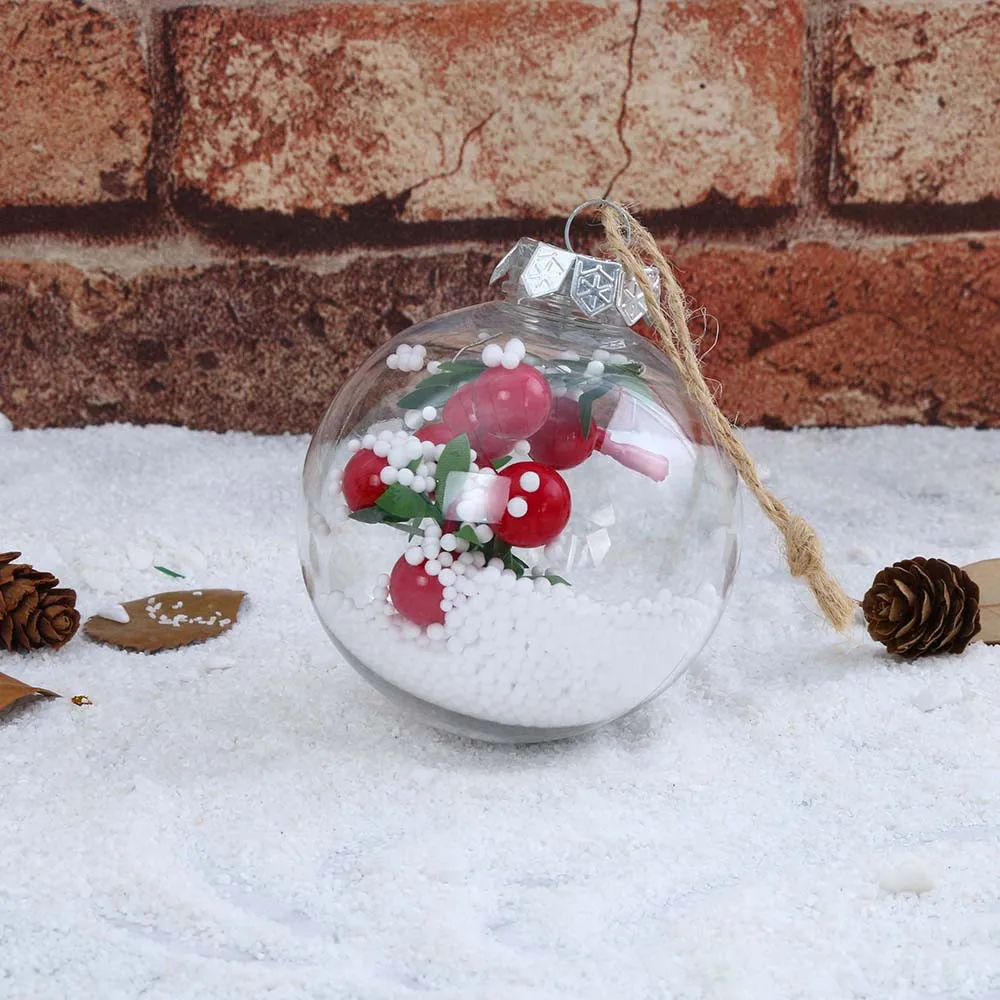 2019 год Рождественский прозрачная подвесная шар рождественская елка Bauble