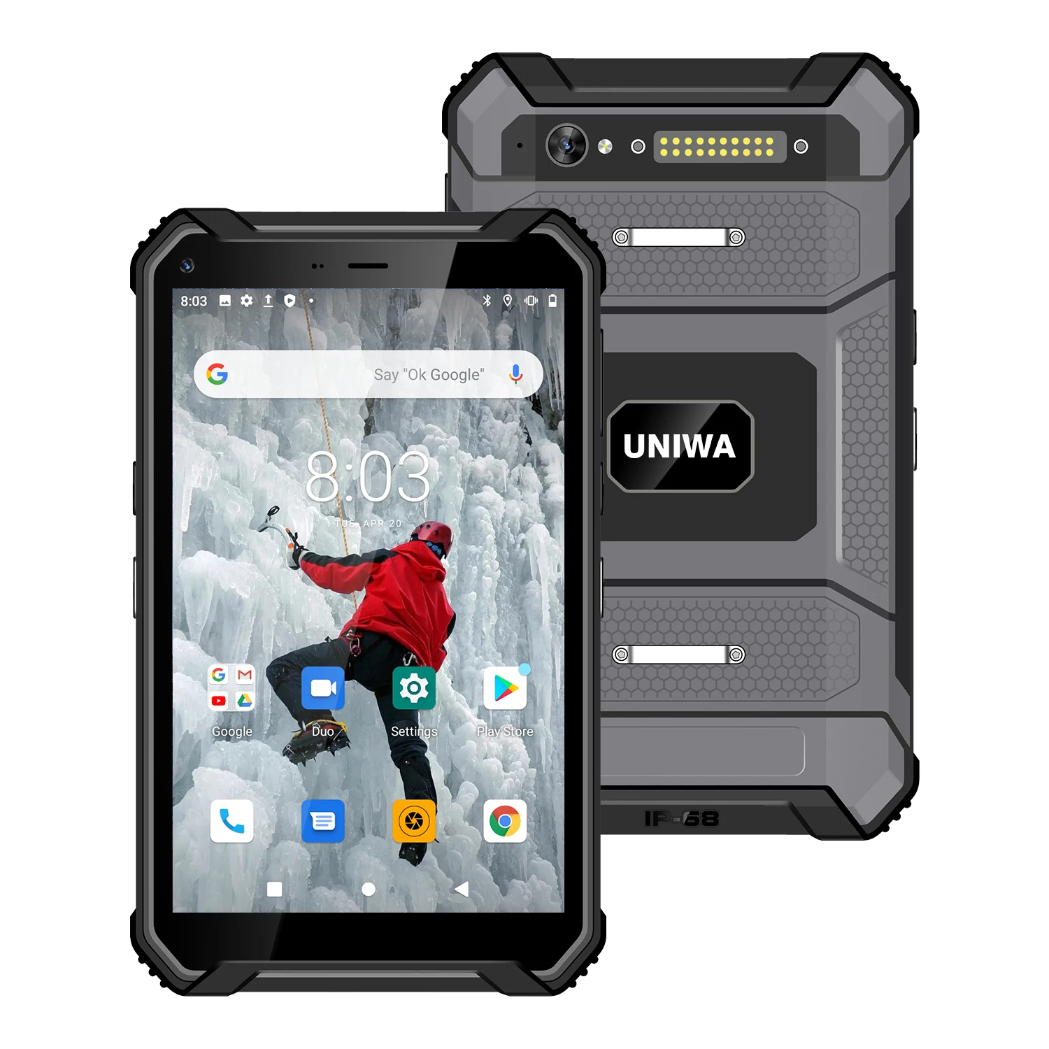Android 10 0 мобильный телефон UNIWA T83 8 дюймов Прочный планшет 6 RAM 128GB ROM Две sim карты 4G