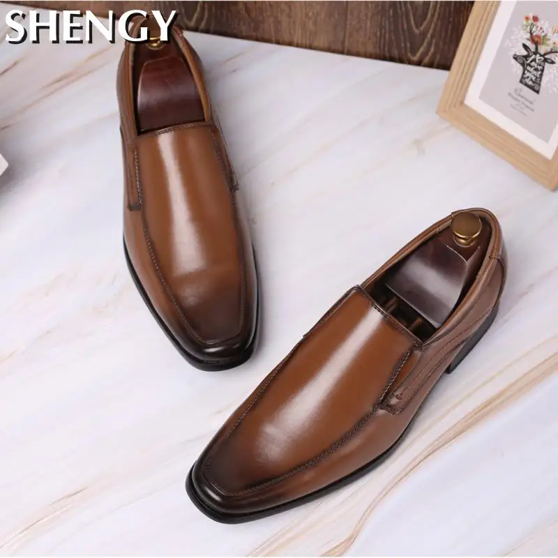 Новые модные классические деловые Брендовые мужские туфли высококачественные
