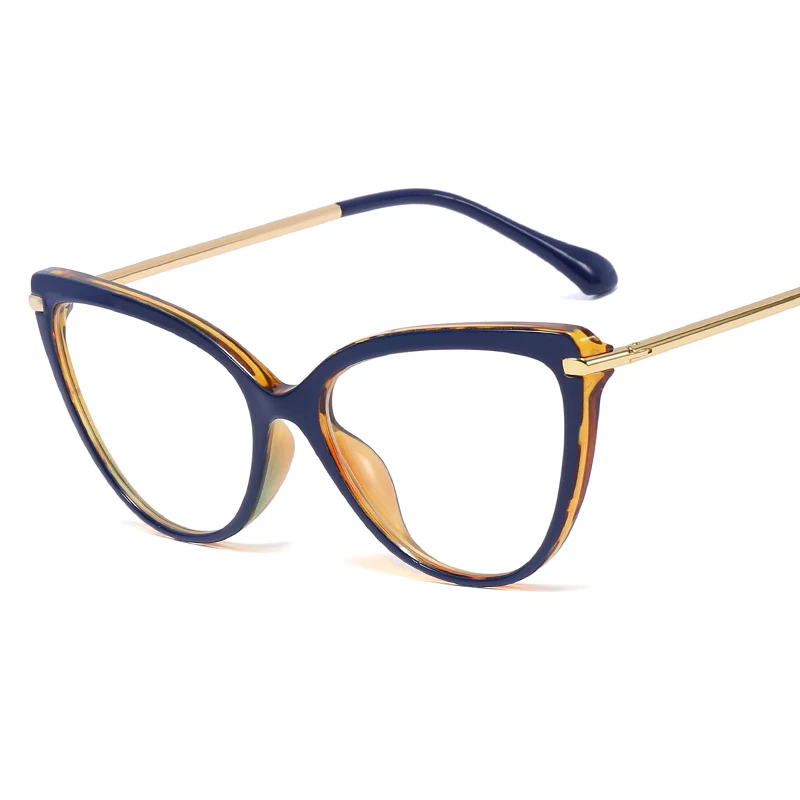 

WackSaria Women Glasses Cat Big Squard Frame Cleaning Lens Fashion SunGlasses Metal Retro Vintage Spring Legs Hot Girls School