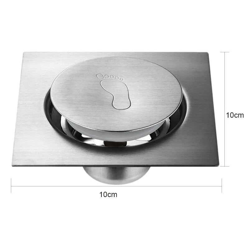 Пресс-Тип Напольная дренажная педаль Тип напольная сливная душевая Квадратная