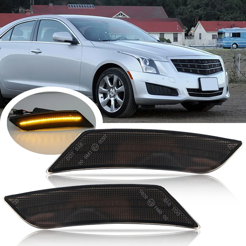 2 шт. Светодиодный Маркер Amber для Cadillac ATS 13 14 XT5 17 up Chevy Blazer 19 OEM #:22941174 22941173|Сигнальная