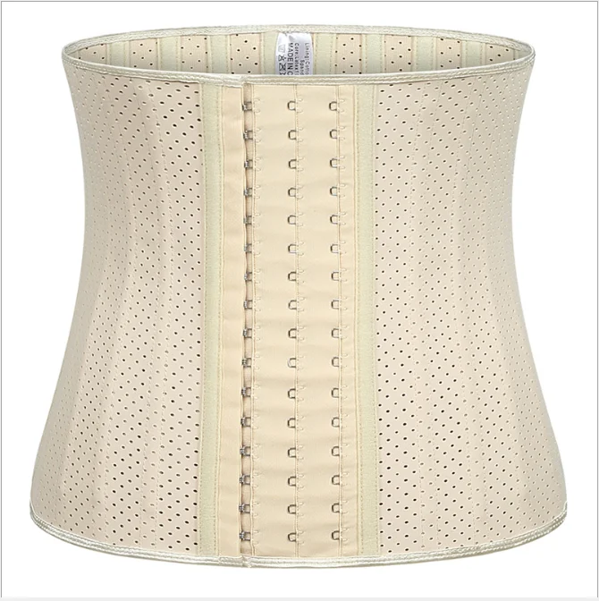 Латексный пояс для талии дышащий тренировочный с 25 стальными косточками