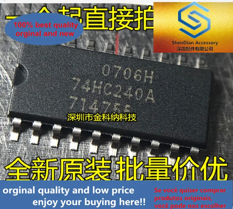 

10pcs only orginal new 74HC240A TC74HC240AF SOP5.2 SMD SOP-20 feet