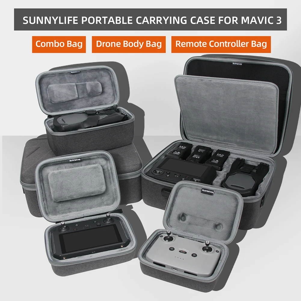 

For DJI Mavic 3/Mini 2 Storage Bag Remote Controller Battery Drone Body Combo Handbag Carrying Case Box Drone Accessories