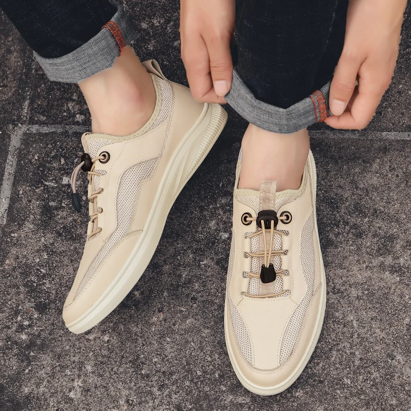 Мужские летние Мокасины кожаные лоферы слипоны Мягкая Повседневная обувь 47