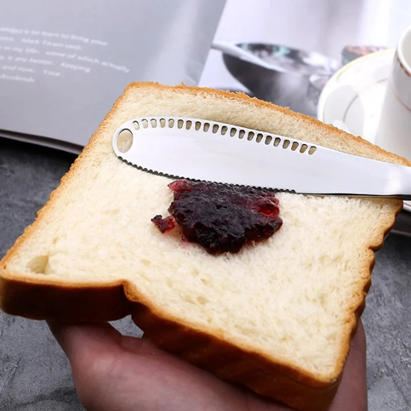 

Multi-function Stainless Steel Cheese Cutter Butter Knife Cheese Dessert Knife Western Food Bread Jam Knife Butter Knife